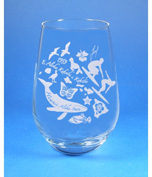 Hawaii Stemless Wine Glass